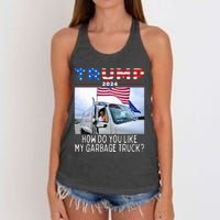 How Do You Like My Garbage Truck Boy Girl Funny Trump Women's Knotted Racerback Tank