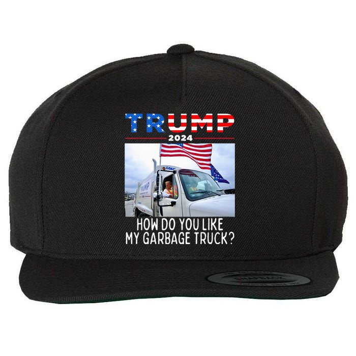 How Do You Like My Garbage Truck Boy Girl Funny Trump Wool Snapback Cap