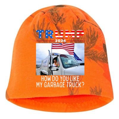 How Do You Like My Garbage Truck Boy Girl Funny Trump Kati - Camo Knit Beanie