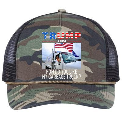 How Do You Like My Garbage Truck Boy Girl Funny Trump Retro Rope Trucker Hat Cap