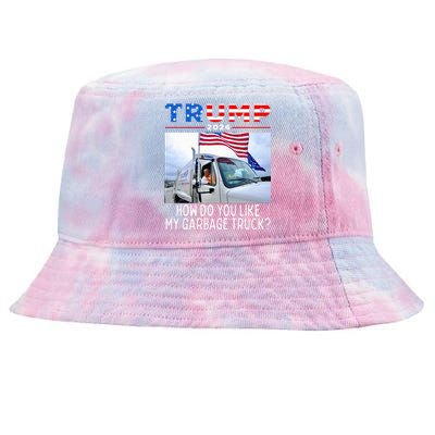 How Do You Like My Garbage Truck Boy Girl Funny Trump Tie-Dyed Bucket Hat