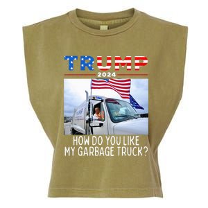 How Do You Like My Garbage Truck Boy Girl Funny Trump Garment-Dyed Women's Muscle Tee