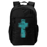He Died So That We May Live John 10:10 Backpack