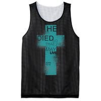 He Died So That We May Live John 10:10 Mesh Reversible Basketball Jersey Tank