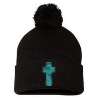 He Died So That We May Live John 10:10 Pom Pom 12in Knit Beanie