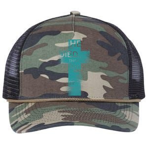 He Died So That We May Live John 10:10 Retro Rope Trucker Hat Cap