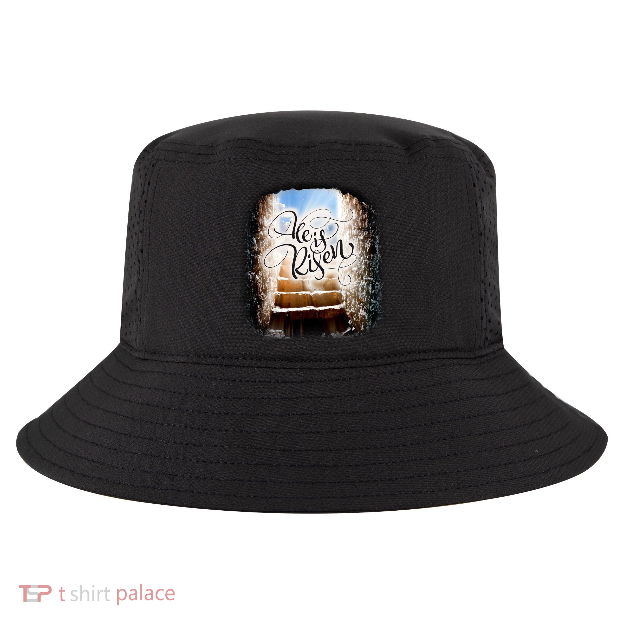 He Has Risen Jesus Christ Tomb Cool Comfort Performance Bucket Hat