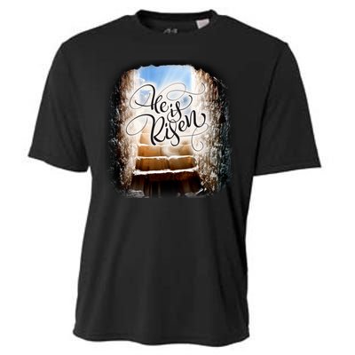 He Has Risen Jesus Christ Tomb Cooling Performance Crew T-Shirt