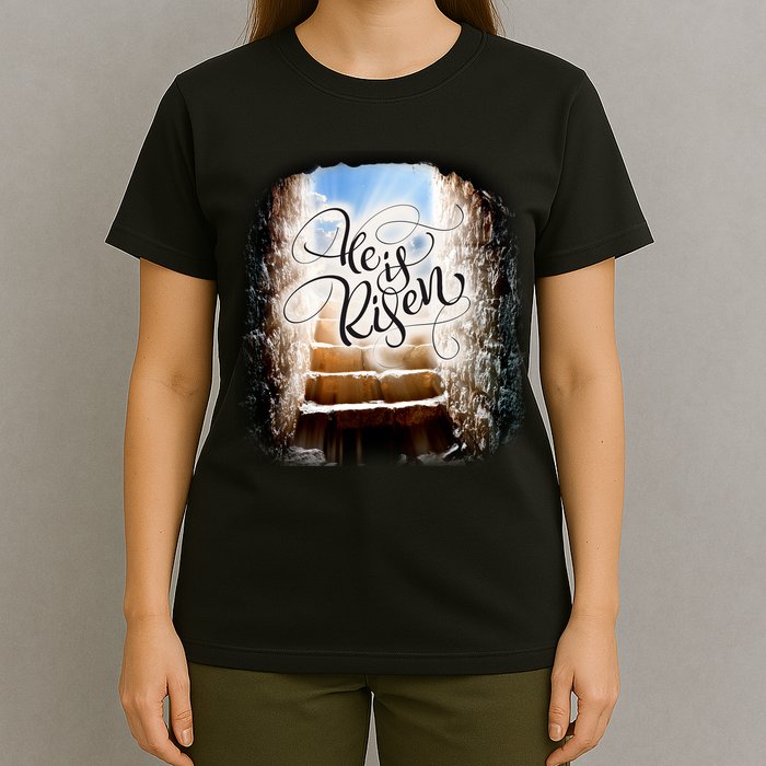 He Has Risen Jesus Christ Tomb T-Shirt