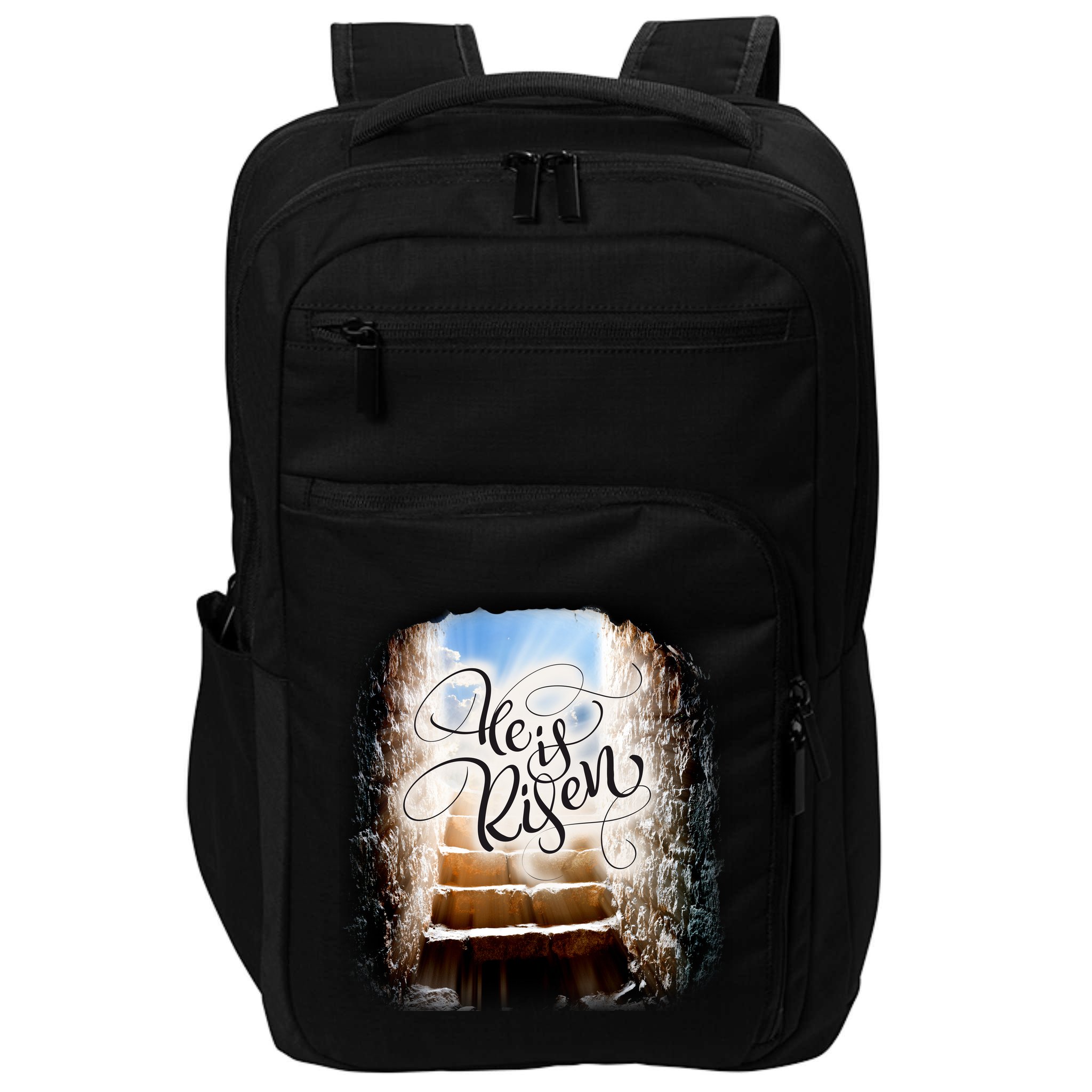 He Has Risen Jesus Christ Tomb Impact Tech Backpack