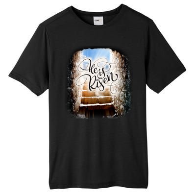 He Has Risen Jesus Christ Tomb Tall Fusion ChromaSoft Performance T-Shirt