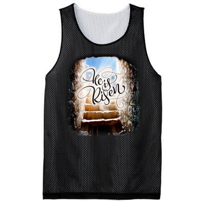 He Has Risen Jesus Christ Tomb Mesh Reversible Basketball Jersey Tank