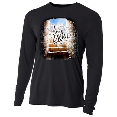 He Has Risen Jesus Christ Tomb Cooling Performance Long Sleeve Crew