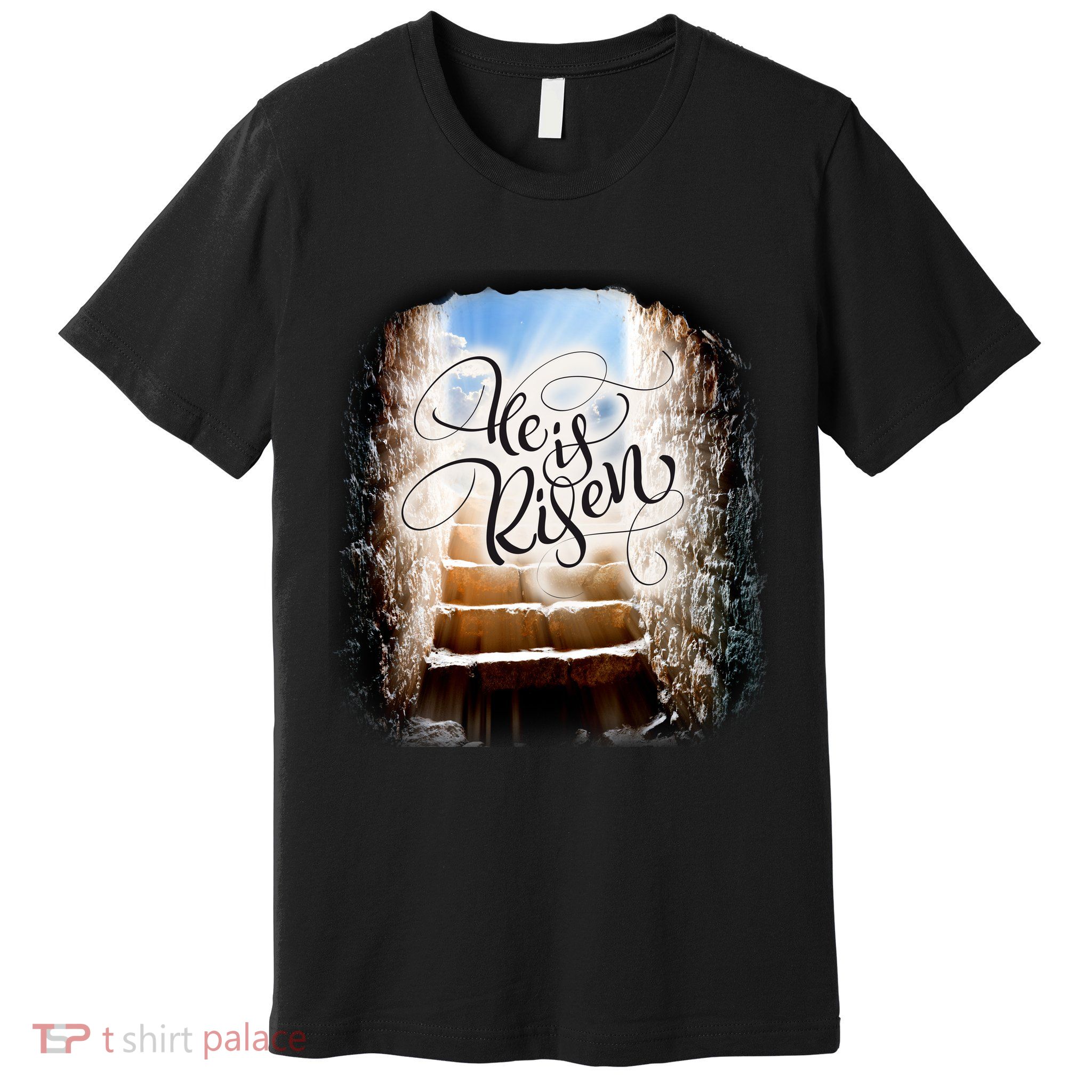 He Has Risen Jesus Christ Tomb Premium T-Shirt