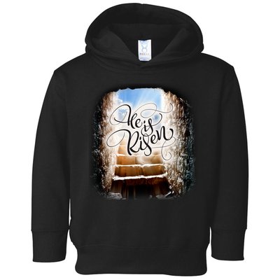 He Has Risen Jesus Christ Tomb Toddler Hoodie