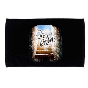 He Has Risen Jesus Christ Tomb Microfiber Hand Towel