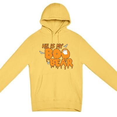 He Is My Boo Bear Premium Pullover Hoodie