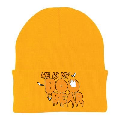 He Is My Boo Bear Knit Cap Winter Beanie