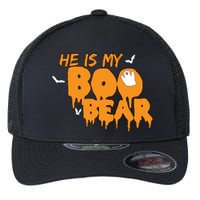 He Is My Boo Bear Flexfit Unipanel Trucker Cap