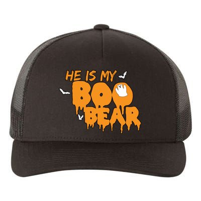 He Is My Boo Bear Yupoong Adult 5-Panel Trucker Hat