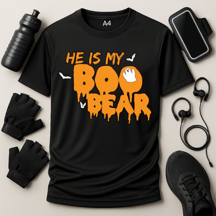 He Is My Boo Bear Performance Shirt
