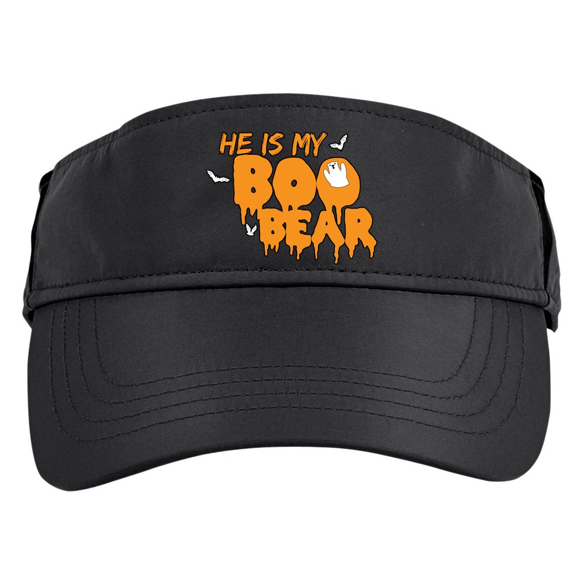 He Is My Boo Bear Adult Drive Performance Visor