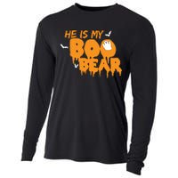 He Is My Boo Bear Cooling Performance Long Sleeve Crew