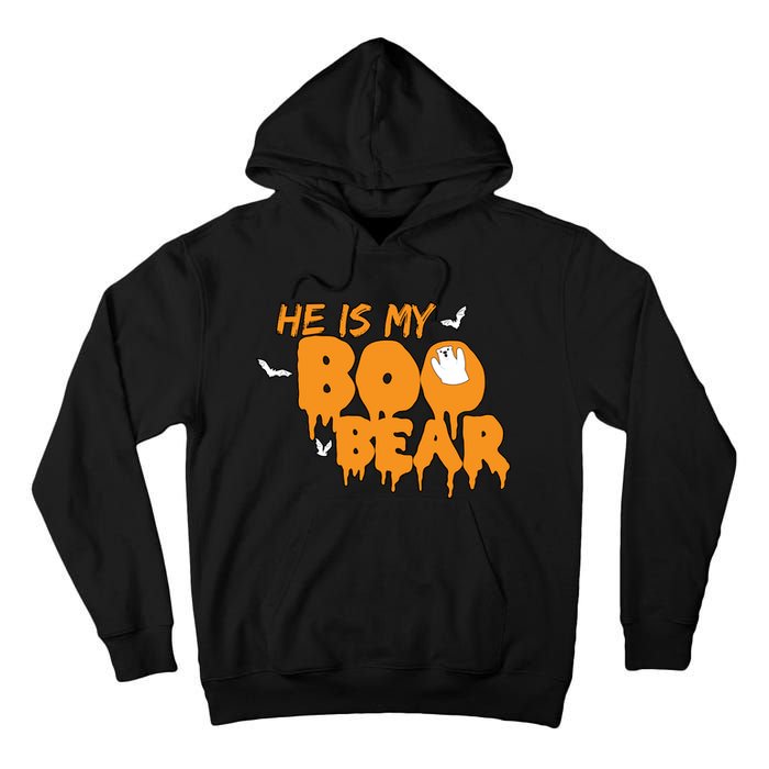 He Is My Boo Bear Tall Hoodie