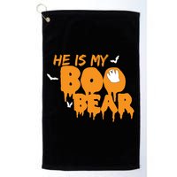 He Is My Boo Bear Golf Towel