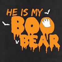 He Is My Boo Bear Golf Towel