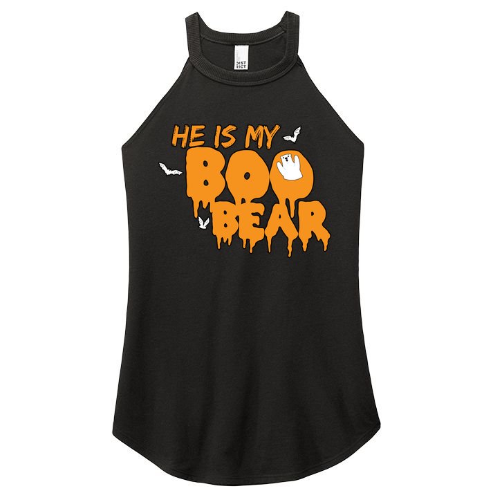 He Is My Boo Bear Women's Perfect Tri Rocker Tank