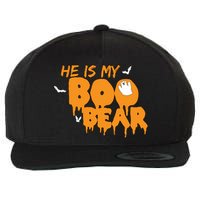 He Is My Boo Bear Wool Snapback Cap