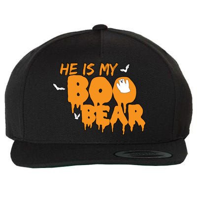 He Is My Boo Bear Wool Snapback Cap