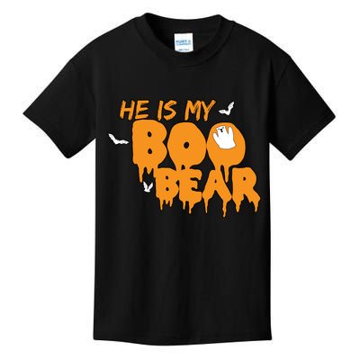 He Is My Boo Bear Kids T-Shirt