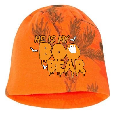 He Is My Boo Bear Kati - Camo Knit Beanie