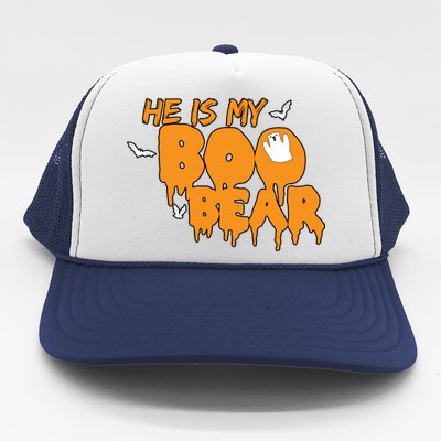 He Is My Boo Bear Trucker Hat