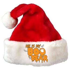 He Is My Boo Bear Premium Christmas Santa Hat