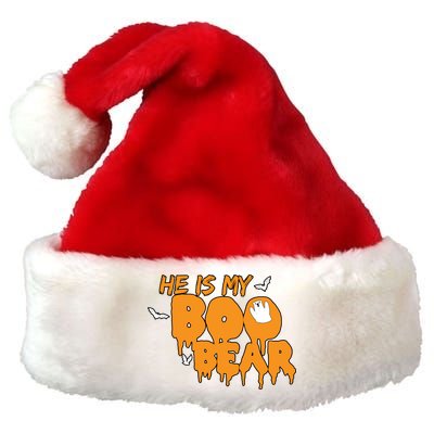 He Is My Boo Bear Premium Christmas Santa Hat