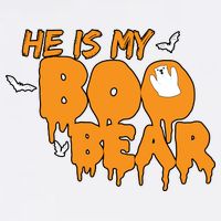 He Is My Boo Bear Garment-Dyed Sweatshirt