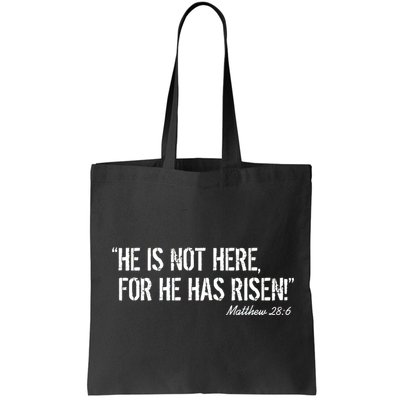 He is Not HERE, For He Has RISEN Matthew 28:6 Jesus Bag