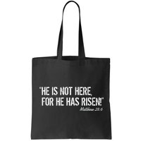He is Not HERE, For He Has RISEN Matthew 28:6 Jesus Bag