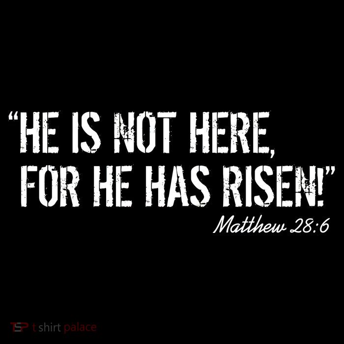 He is Not HERE, For He Has RISEN Matthew 28:6 Jesus Sustainable Knit Beanie