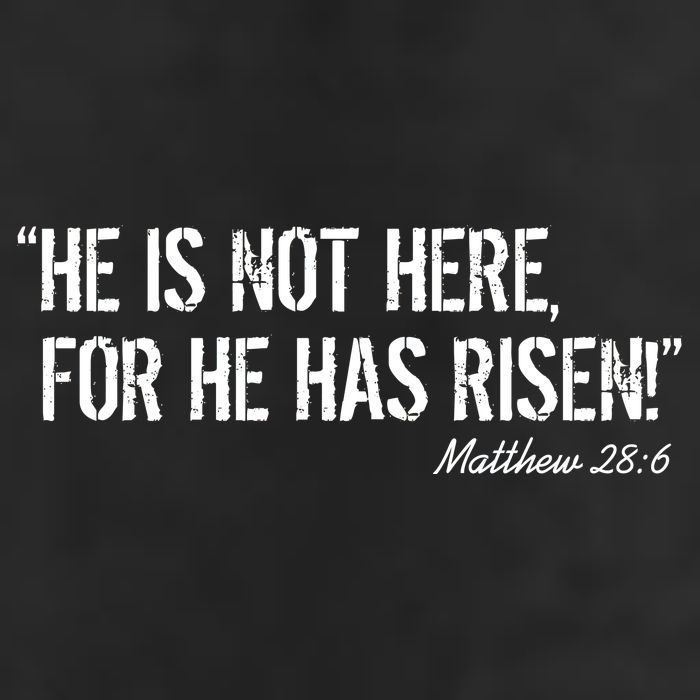 He is Not HERE, For He Has RISEN Matthew 28:6 Jesus 25L Jumbo Tote