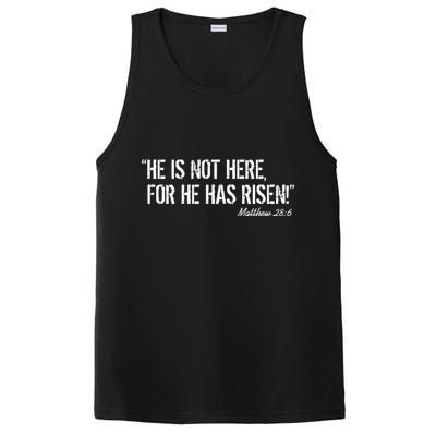 He is Not HERE, For He Has RISEN Matthew 28:6 Jesus PosiCharge Competitor Tank
