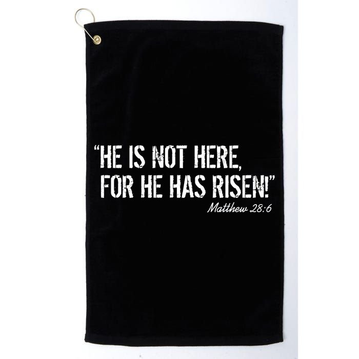 He is Not HERE, For He Has RISEN Matthew 28:6 Jesus Golf Towel