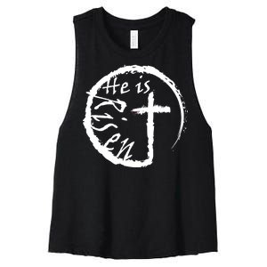 He Is Risen Women's Racerback Cropped Tank