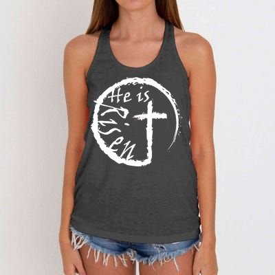 He Is Risen Women's Knotted Racerback Tank