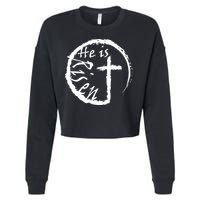 He Is Risen Cropped Pullover Crew