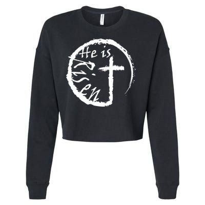 He Is Risen Cropped Pullover Crew