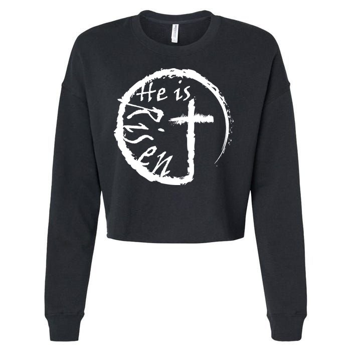 He Is Risen Cropped Pullover Crew